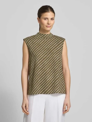 Top w kroju regular fit ze stójką comma