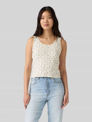 Top w kroju slim fit z czystej bawełny Levi's Złamany biały melanż