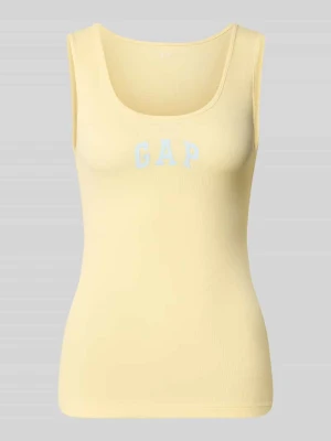Top w kroju slim fit z nadrukiem logo GAP