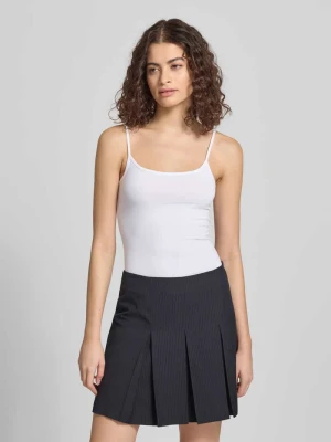 Top w kroju slim fit z ramiączkami spaghetti REVIEW