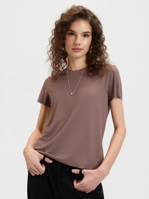 Top w odcieniu coffee Top Secret