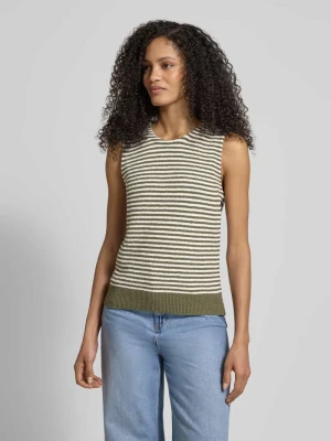 Top w paski z froty z przędzy Frise Yarn Christian Berg Woman