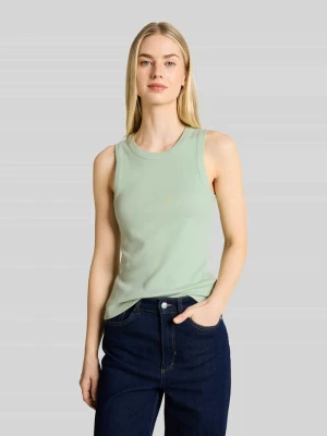 Top w prążkowanej dzianinie o kroju slim fit Tom Tailor Denim