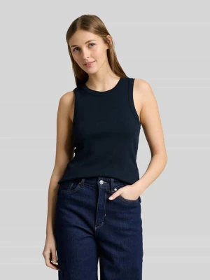 Top w prążkowanej dzianinie o kroju slim fit Tom Tailor Denim