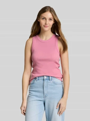 Top w prążkowanej dzianinie o kroju slim fit Tom Tailor Denim