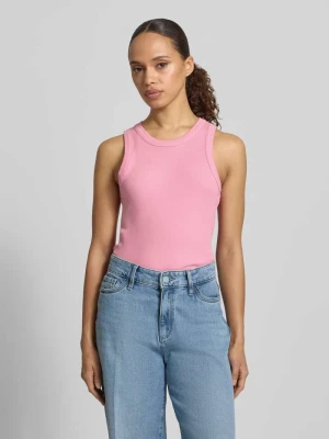 Top w prążkowanej dzianinie o kroju slim fit Tom Tailor Denim