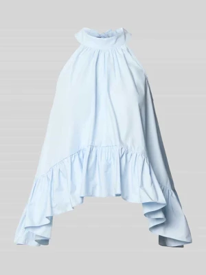 Top w stylu bluzki z dołem obszytym falbaną model 'MANILLO' YAS