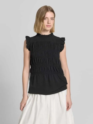 Top w stylu bluzki z kołnierzem z falbanami model 'CATH' Soyaconcept