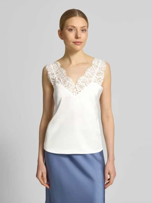Top w stylu bluzki z obszyciem koronką Christian Berg Woman Selection