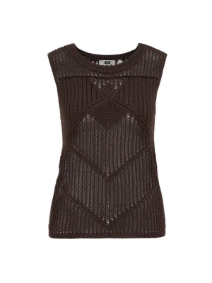 Top WE Fashion ciemnobrązowy