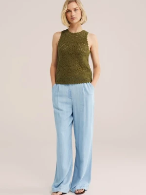Top WE Fashion oliwkowy
