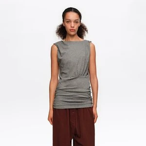 Top wycięcie na plecach ściągacz szary melanż BIMBA Y LOLA