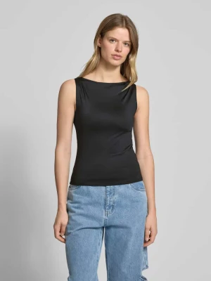 Top z dekoltem w łódkę model ‘Annie’ Weekday Czarny