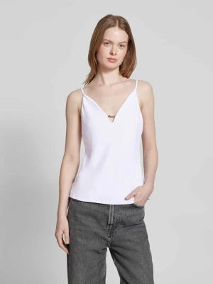 Top z dekoltem w serek model ‘CAROLINE’ Guess Biały