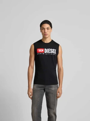 Top z Detal z logo Diesel Czarny