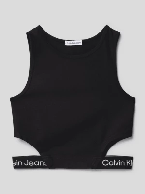 Top z detalami z logo Calvin Klein Jeans