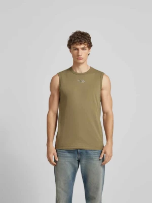 Top z detalem z logo Diesel Khaki