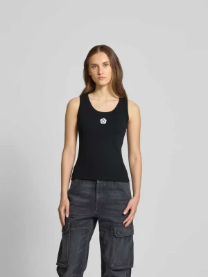 Top z detalem z logo Kenzo Czarny
