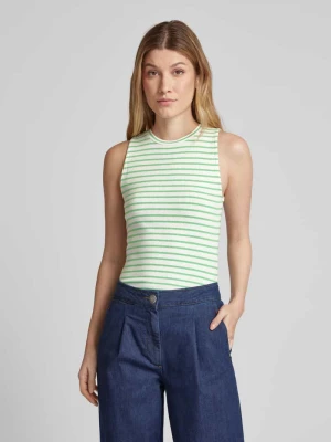 Top z dodatkiem wiskozy ze wzorem w paski model ‘Jamie’ Object