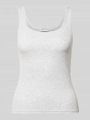 Top z drobnym prążkowaniem i okrągłym dekoltem Jake*s Casual