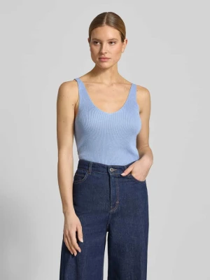 top z dzianiny o kroju regular fit z mieszanki wiskozy model 'NEWLEX' Vero Moda