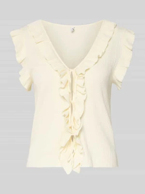 Top z dzianiny o kroju slim fit z mieszanka wiskozy model 'NELLY' Only