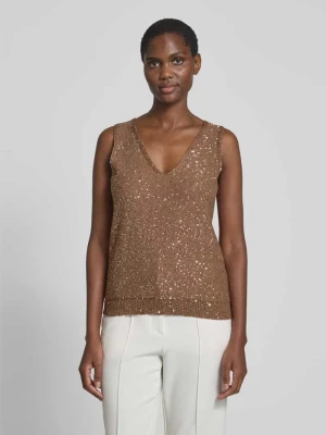 Top z dzianiny z dekoltem w serek model ‘ACAICI’ Weekend Max Mara