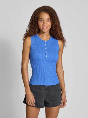 Top z dzianiny z krótką listwą guzikową model ‘Cecelie’ EDITED