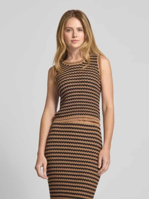 Top z dzianiny z okrągłym dekoltem model ‘DISEGNO’ Weekend Max Mara