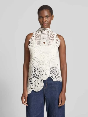Top z dzianiny z szydełkowej koronki model 'CRYSTAL' Cph Muse
