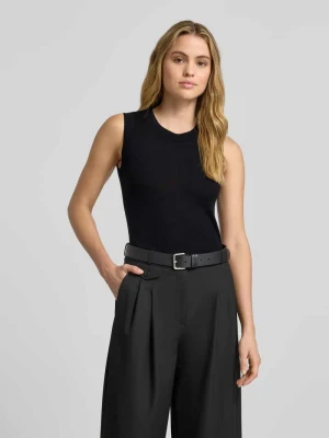 Top z dzianiny z wełny z okrągłym dekoltem Christian Berg Woman Selection