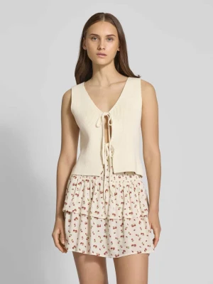 Top z dzianiny z wiązanym przodem Review