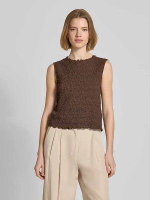 Top z fakturowanym wzorem i okrągłym dekoltem Jake*s Collection