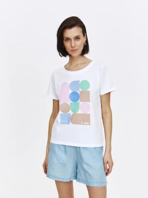 Top z geometryczną grafiką Top Secret