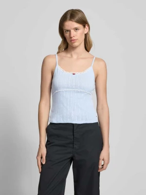 Top z imitacji dzianiny model ‘POINTELLE’ Tommy Jeans