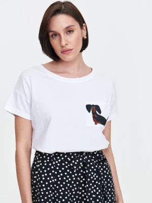 Top z kieszenią z nadrukiem Top Secret