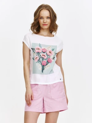 Top z kwiatowym nadrukiem