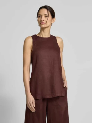 Top z lnu z okrągłym dekoltem model 'SIA' ECOALF