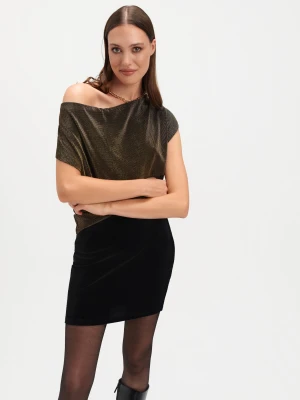 Top z marszczonym dekoltem Top Secret