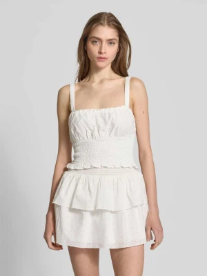 Top z marszczonymi detalami REVIEW