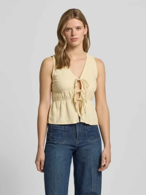 Top z mieszanka wiskozy i lnu model 'ALMIRA' JJXX
