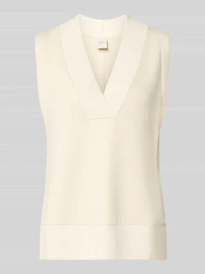Top z mieszanka wiskozy w imitacja dzianiny model 'Freida' Varley Złamany biały