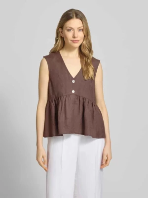 Top z mieszanki lnu z dodatkiem wiskozy Christian Berg Woman Selection