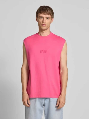 Top z nadrukiem z logo REVIEW