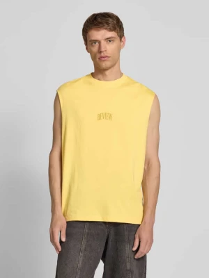 Top z nadrukiem z logo REVIEW