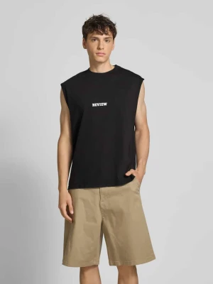 Top z nadrukiem z logo REVIEW