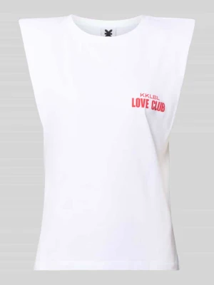 Top z nadrukiem z napisem model 'Love Club' Karo Kauer