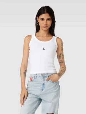 Top z naszywką z logo model ‘WOVEN LABEL’ Calvin Klein Jeans