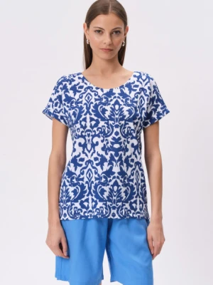 Top z niebieskim wzorem etno Greenpoint