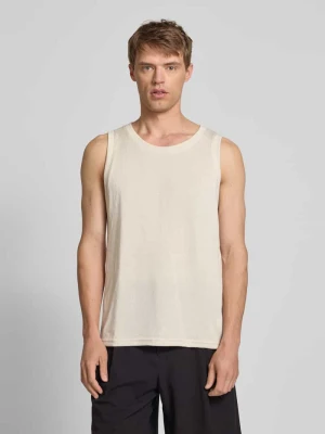 Top z okrągłym dekoltem i detalem z logo REVIEW